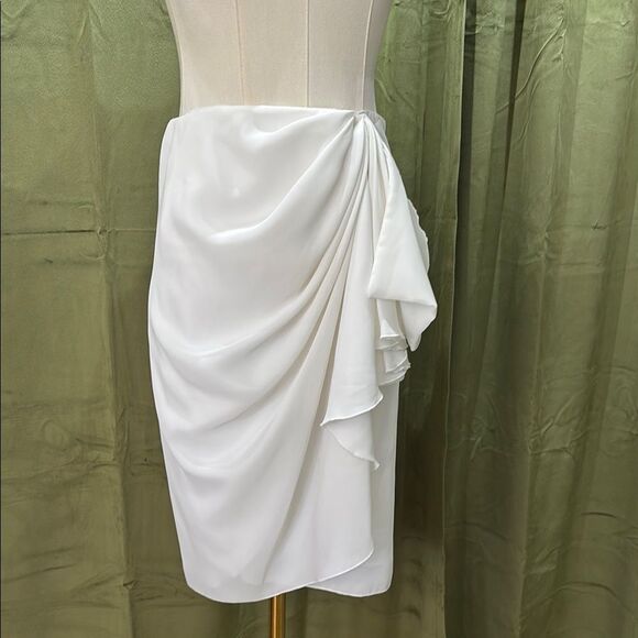 P.A.R.O.S.H. Elegant White Drape Skirt, XS - Picture 1 of 7